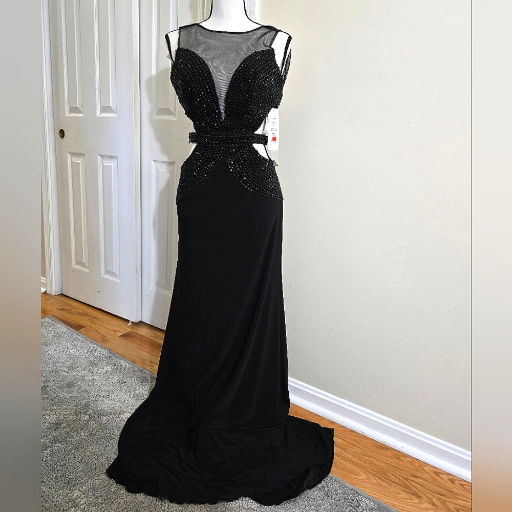 Sherri hill beaded open back gown prom dress